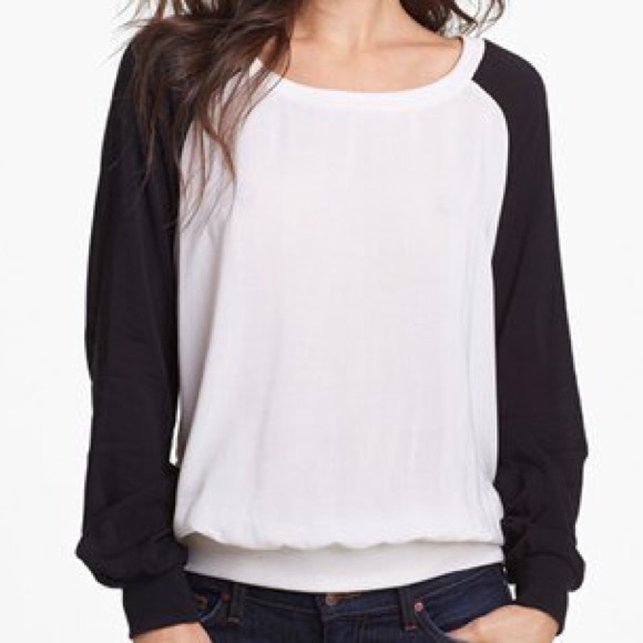 Splendid | Baseball Raglan Top - Picture 1 of 5
